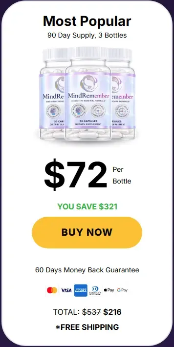 Buy MindRemember 3 Bottle