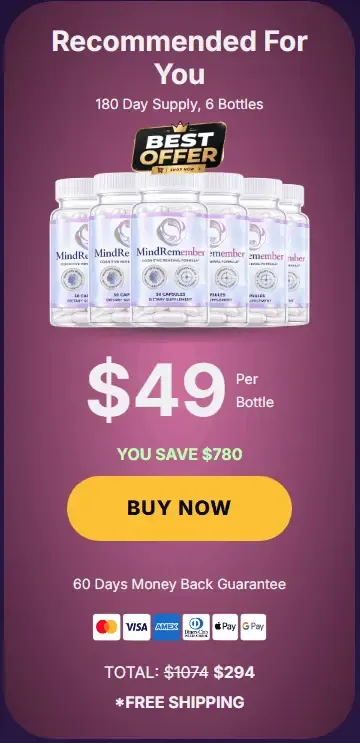 Buy MindRemember 6 Bottle